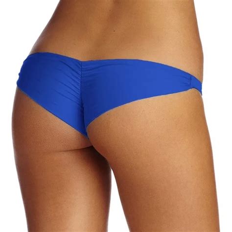 Vitamin A Swim Vitamin A Samba Ruched Brazilian Bikini Bottom