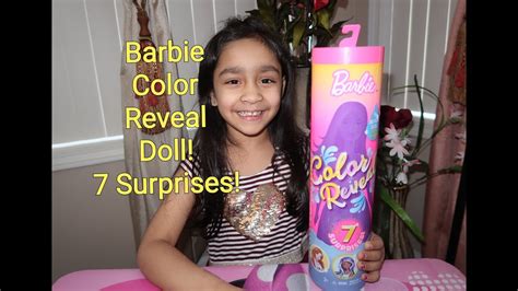 New Barbie Color Reveal Doll Unboxing 7 Surprises Water Color