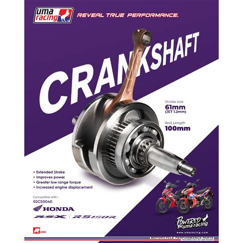 Uma Racing Crankshaft Assy Y Y Zr Rs Rs Rsx Standard Stroke