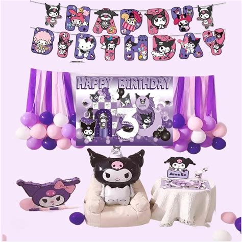 Kuromi Decoração De Aniversário - Festa De Aniversário Temática Kuromi , layout Da Cena De Decoração ...