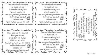 Snowman Handprint Poem Printable