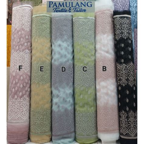 Jual Kain Organza Embroidery Etnik Sumba Harga Per Setengah Meter