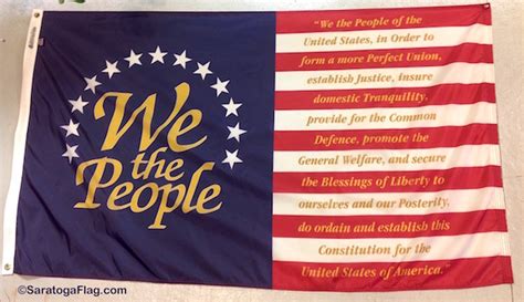 We The People United States Constitution Flag Preamble