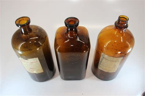 Set Of 3 Extra Large Apothecary Jars Medical Bottles Etsy