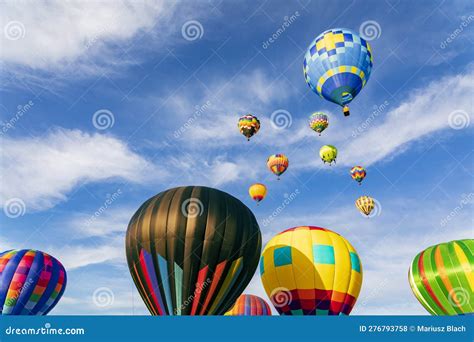 Hot Air Balloons On Blue Sky Stock Photo Image Of Flying Summer 276793758
