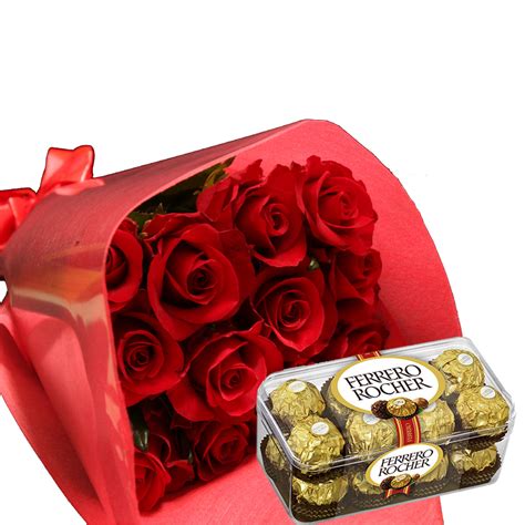 Red Roses And Ferrero Rocher Floralmall