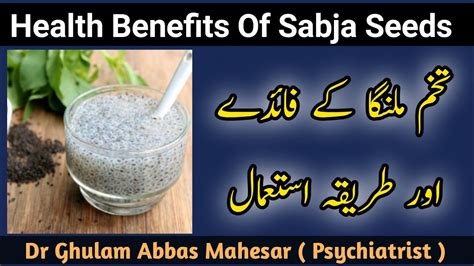 Tukh Malanga Ke Fayde In Urdu Hindi Benefits Of Sabja Seeds YouTube