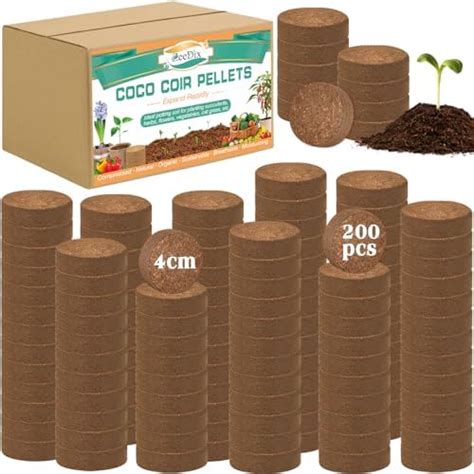 Amazon Zeedix Pcs Mm Coco Coir Pellets Potting Soil Indoor