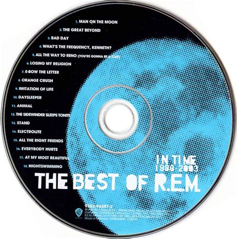 Release In Time The Best Of R E M By R E M Cover Art