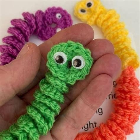 Worry Worm Crochet Pattern Etsy