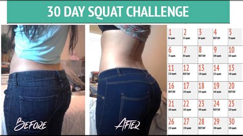 30 Day Squat Challenge Before And After Pictures Instagram