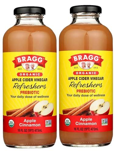 Bragg Organic Apple Cider Vinegar Refresher Apple Cinnamon 16 Fl Oz