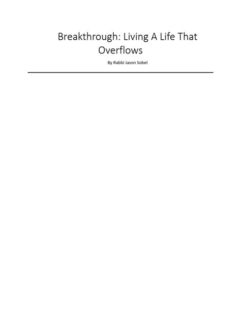 Breakthrough Sample | Download Free PDF | Rosh Hashanah | Hebrew Calendar