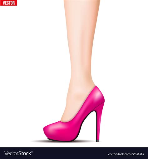 Leg With High Heel Shoe Royalty Free Vector Image