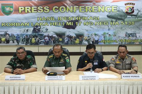 DVI Polda Papua Berhasil Identifikasi Semua Korban Helikopter MI 17