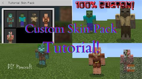 How To Make A Custom Skin Pack Bedrock Edition Tutorial DIY