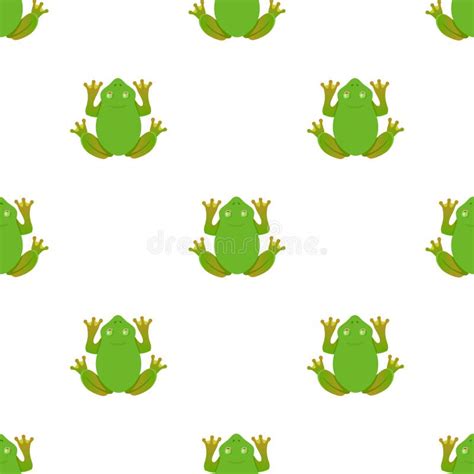 Frog Pattern On A White Background Stock Vector Illustration Of