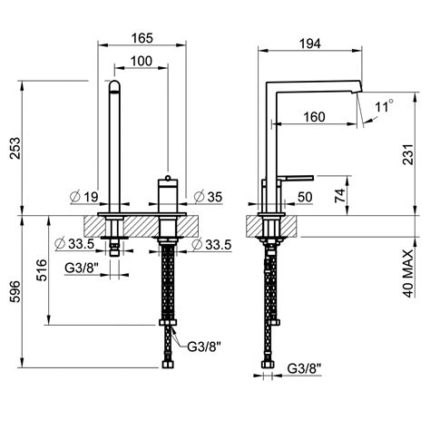 Gessi Ingranaggio Miscelatore Lavabo Alto Fori Gessi Cromo