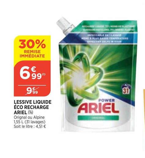 Promo Lessive Liquide Co Recharge Ariel Chez Atac Icatalogue Fr