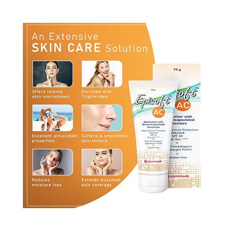 Buy Episoft Ac Moisturiser With Microencapsulated Sunscreen Gm