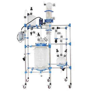 Xinchen 50l Continuous Stirred Tank Reactor Jacketed Glass Reactor