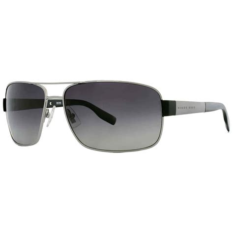 Hugo Boss Polarized Grey Rectangular Mens Sunglasses Boss 0521s 0ofrwj 64 Ebay