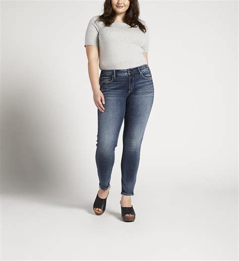 Buy Britt Low Rise Skinny Jeans Plus Size For Usd 8800 Silver Jeans Us New