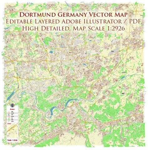 a map with the name and location of different areas in germany ...