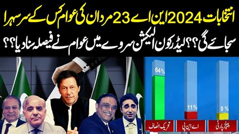 Election Survey 2024 NA 23 Mardan Ki Awam Kis Kay Sath Public News