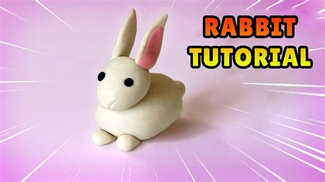 DIY How To Make A RABBIT Easy Polymer Clay Fondant Cakes Tutorial