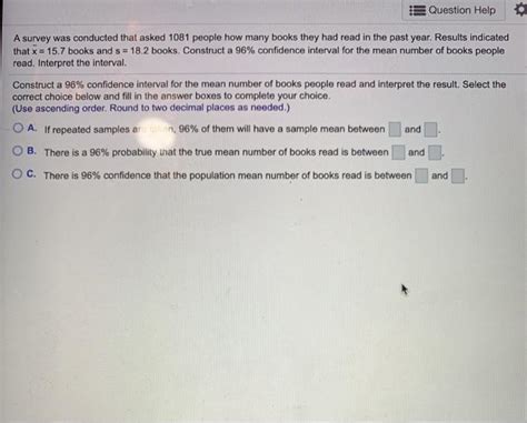 Solved Question Help 0 A Survey Was Conducted That Asked Chegg