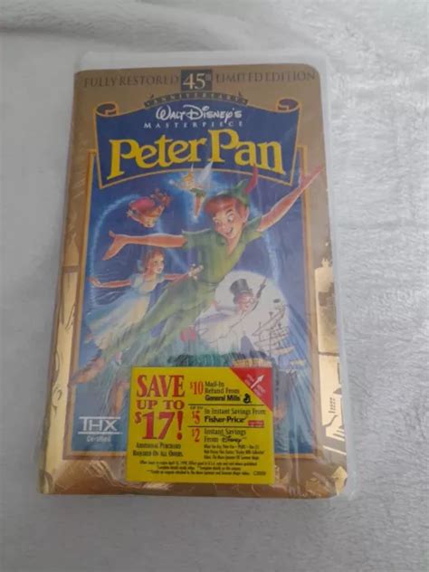 PETER PAN VHS 1998 45th Anniversary Limited Edition Disney NEW 0