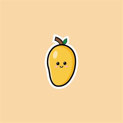 Mango Lindo Icono Vector Dise O Vector Premium