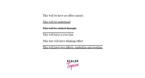 CSS Text Decoration - Scaler Topics