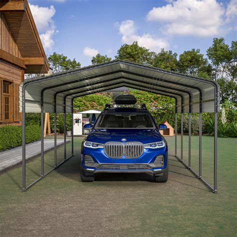 Thanaddo 13 Ft W X 20 Ft D Canopy Heavy Duty Carport With Galvanized