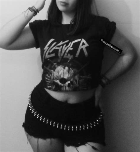 Metalhead Girl Outfit Ideas Punk Dark Rock Grunge Aesthetic