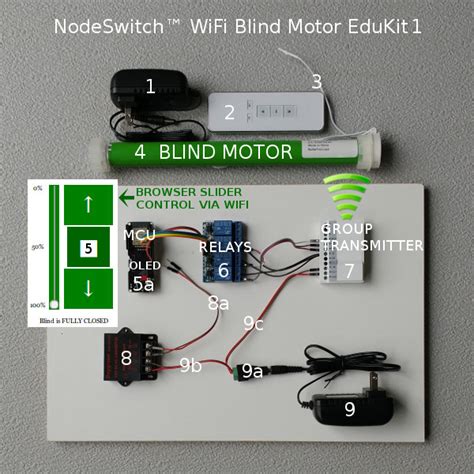 Wifi Blind Motor Educational Kit Components