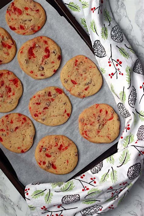 Cherry Pecan Icebox Cookies Domestic Dreamboat