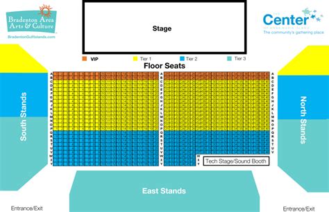 Copy of Civic Center seating Chart with GA Tiers - The Center of Anna ...