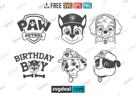 √ 6 Paw Patrol SVG Files - Free SVG Files