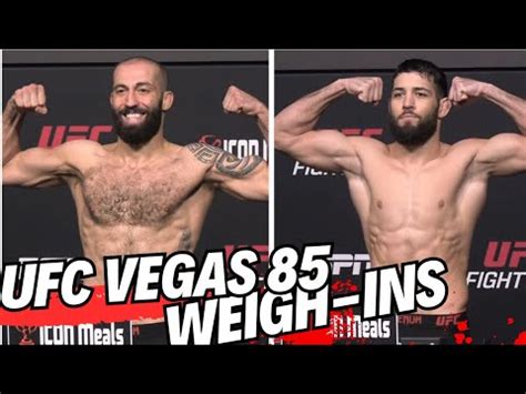 Ufc Vegas Official Weigh Ins Dolidze Vs Imavov Youtube