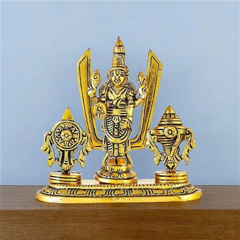 Handcrafted Aluminium Tirupati Balaji Lord Venkateshwara Statue Temple