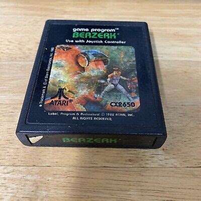 Berzerk Atari Game Cartridge Tested Working Ebay