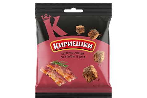Сухарики со вкусом бекона «Кириешки», 40 г - купить по цене ...