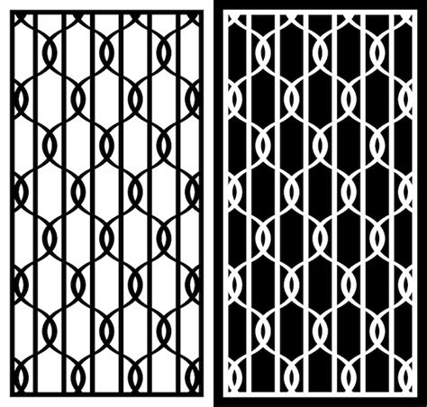 Modèle de coupe au laser motif abstrait Vecteur Premium