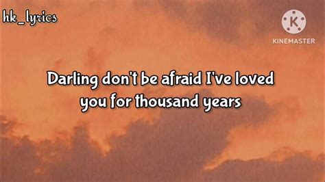 A Thousand Years By Cristina Perri Lyric Video Ive Loved You For A