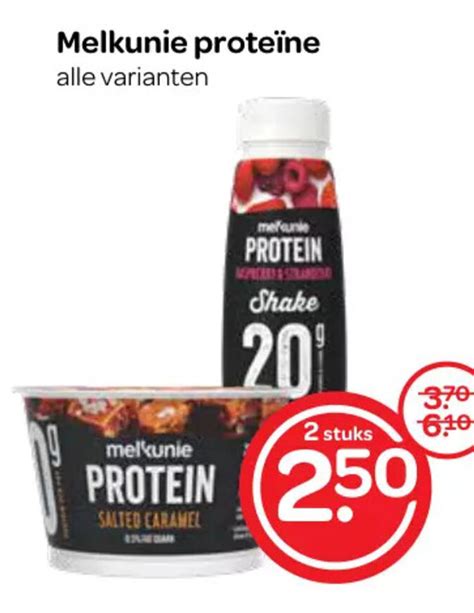 Melkunie proteïne alle varianten 2 stuks aanbieding bij Spar