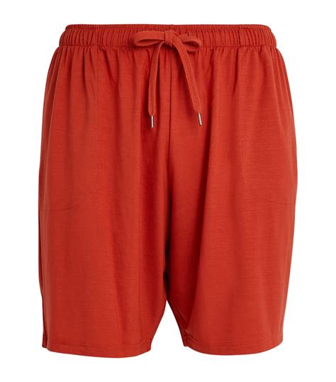 Mens Derek Rose Red Basel Lounge Shorts Harrods Us