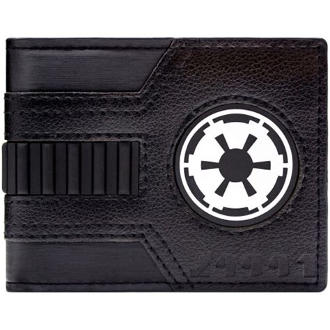 star wars galactic empire tie fighter suit black id  card bi fold