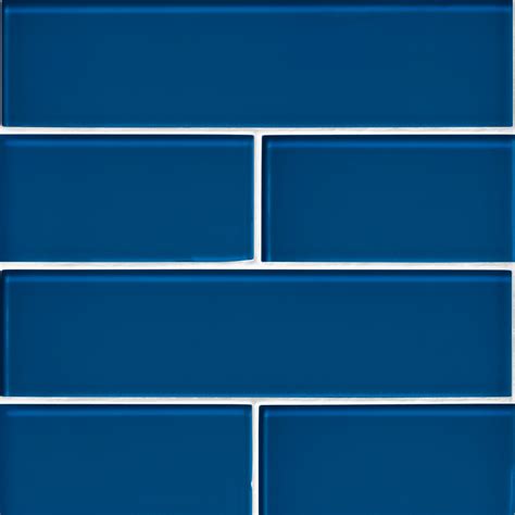 Glass Iridescent Electric Blue Subway Wall And Floor Tile 3 X 12 In